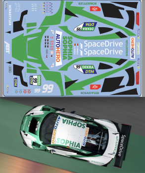 Preview: Decal Audi R8 LMS 2021 Audi R8 LMS EVO DTM #99 Sophia Florsch - Scale 1:24